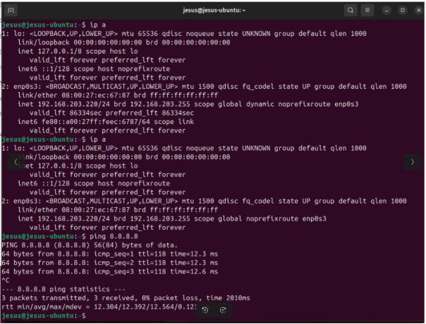 imatge amb IP a i pings